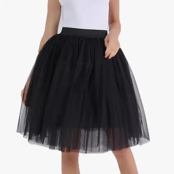 Black Tulle Skirt - Picture 1 of 5